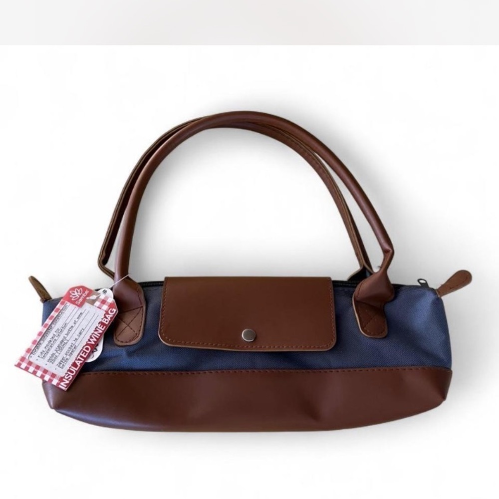Samba Brown and Blue Insulated Wine Bag